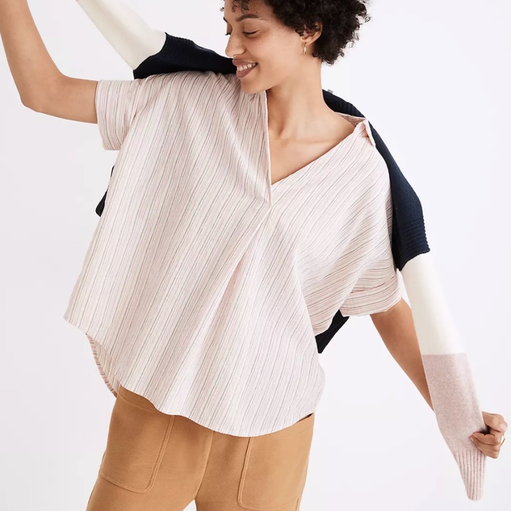 NWT Madewell Courier Button-Back Shirt